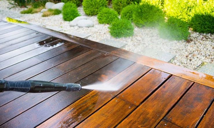 pressure washing your deck