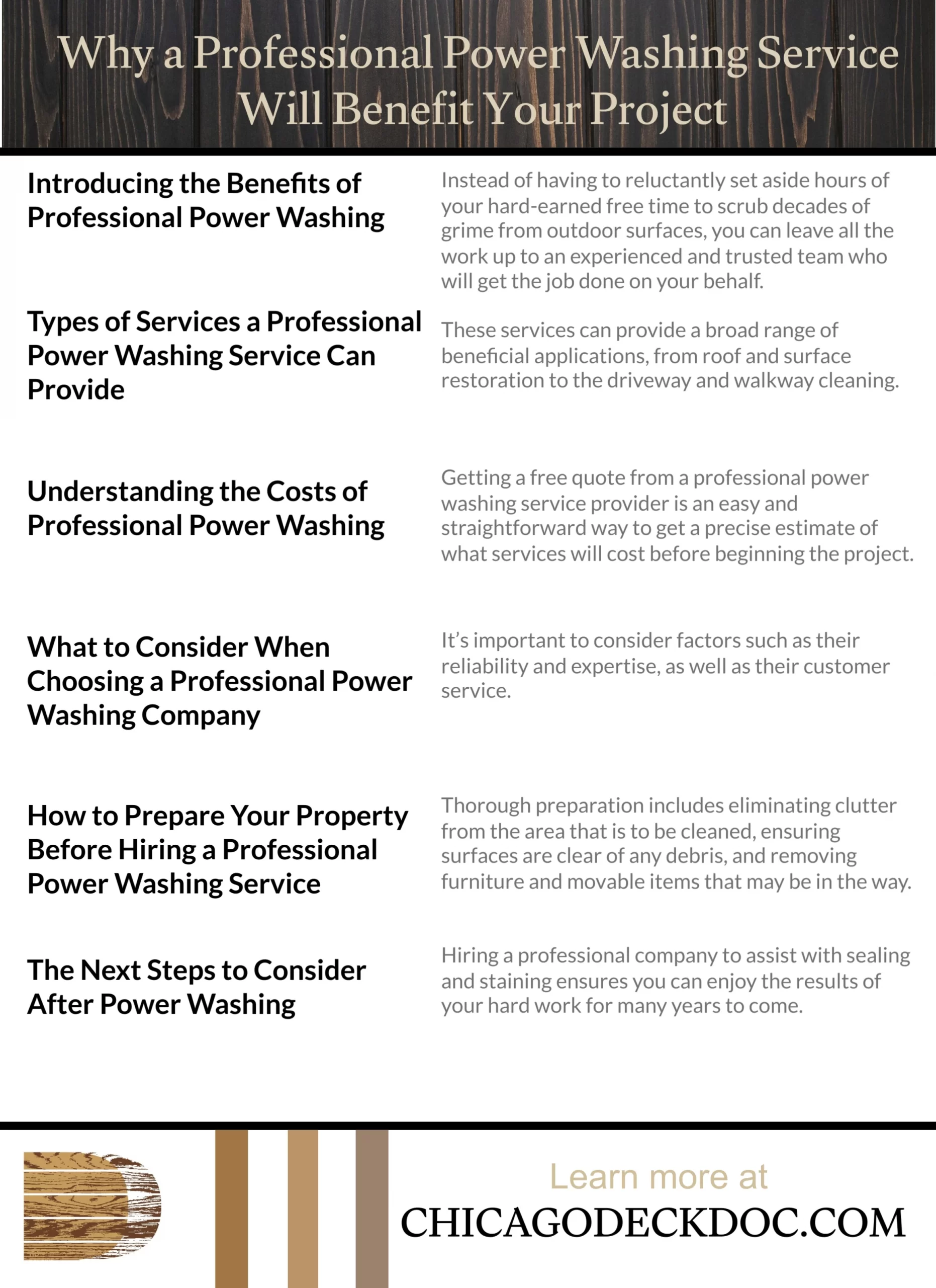 Why a Professional Power Washing Service Will Benefit Your Project