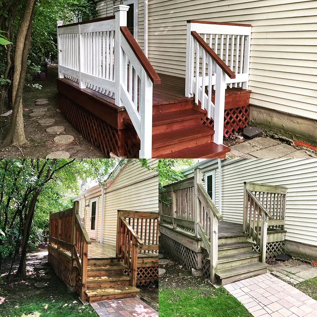 deck stained 