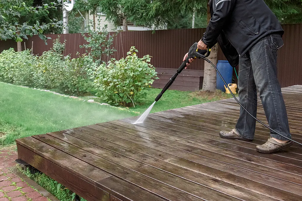 cleaning deck