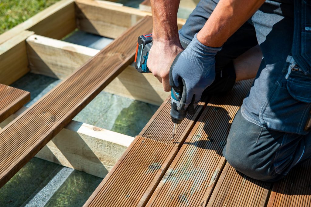deck repair close up