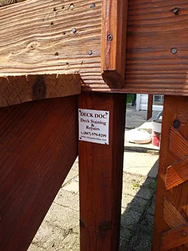 We repair decks, patios and fences