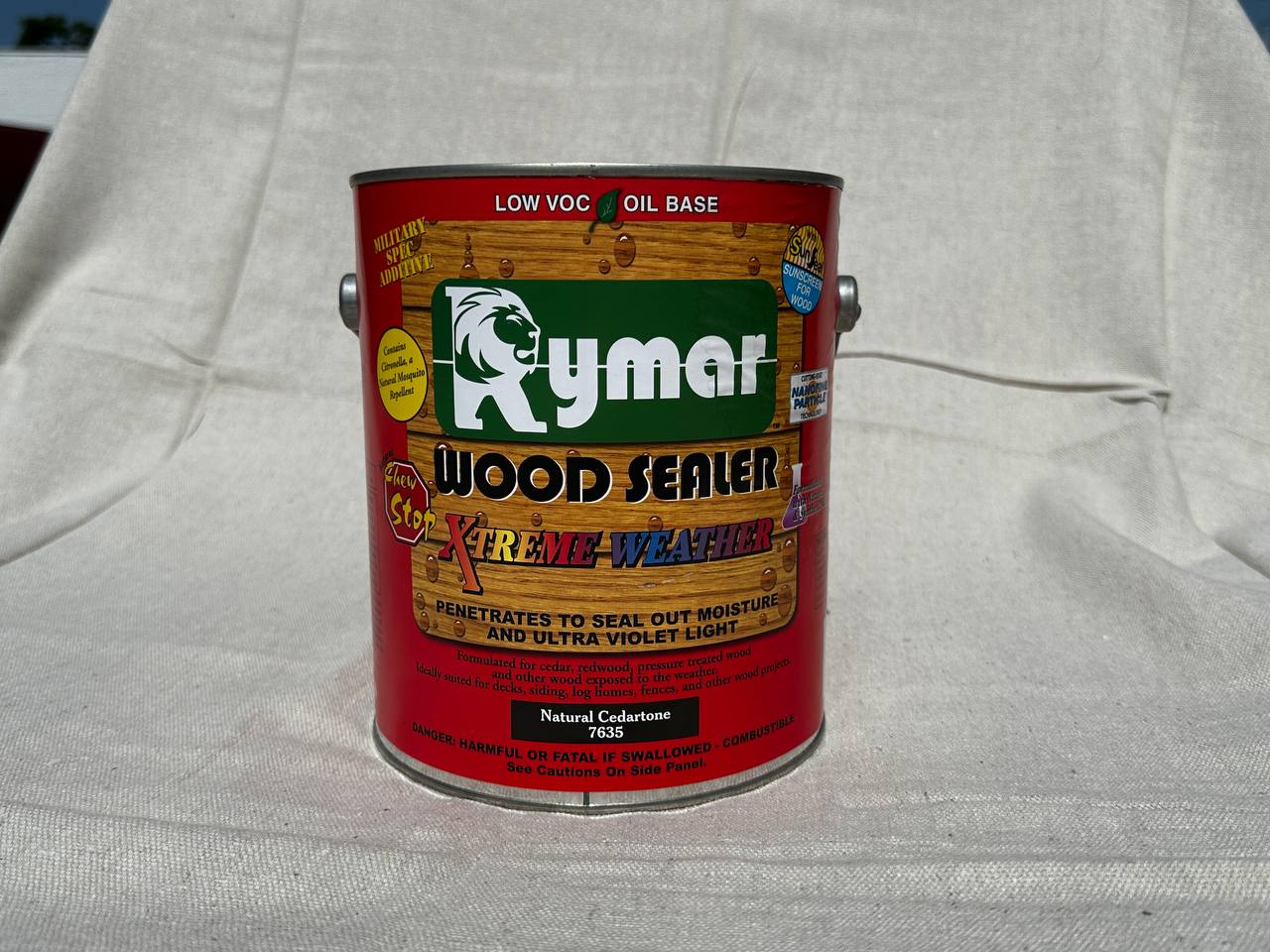 Can of Rymar Xtreme Weather penetrating oil stain and sealer