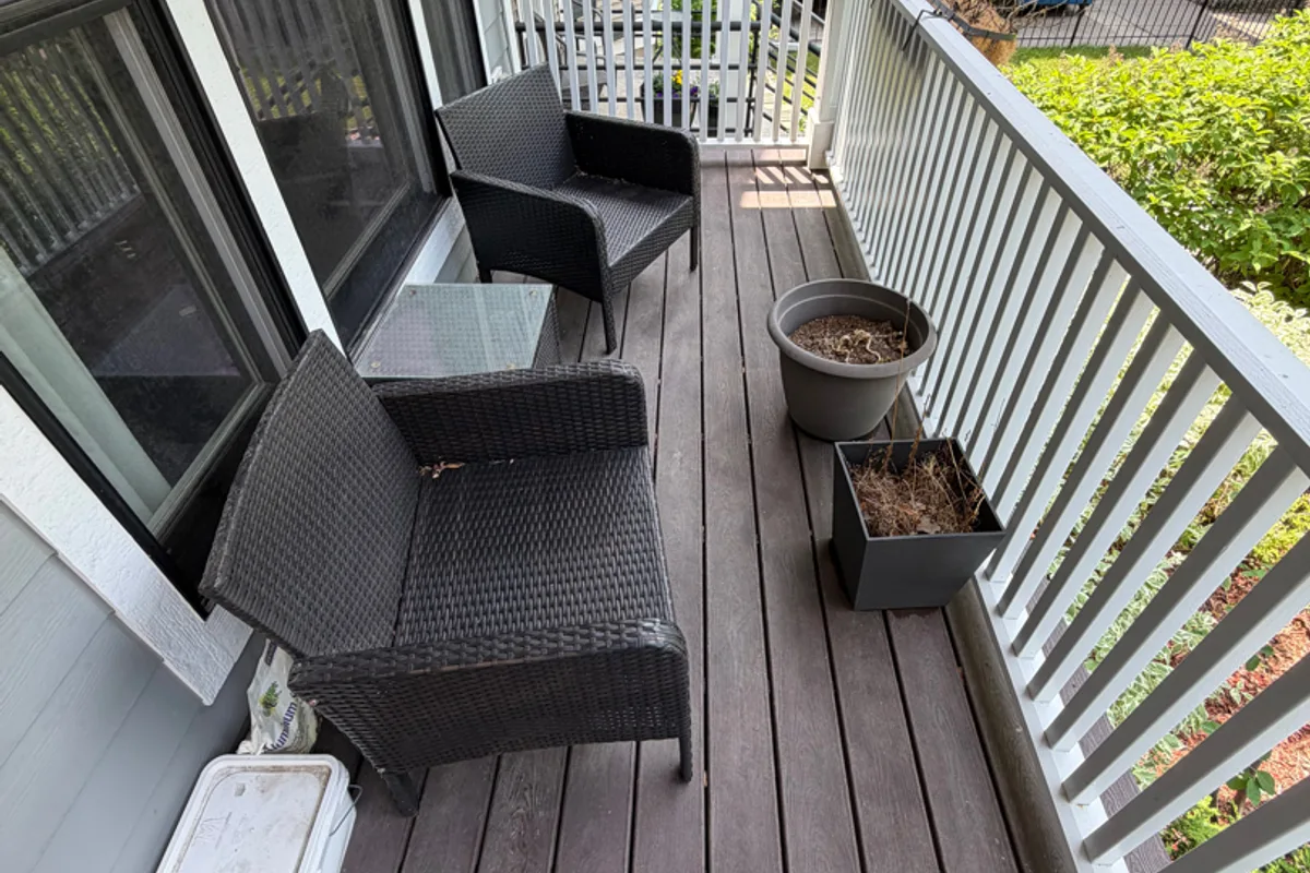 Deck Repairs & Cleaning before — Chicago IL home