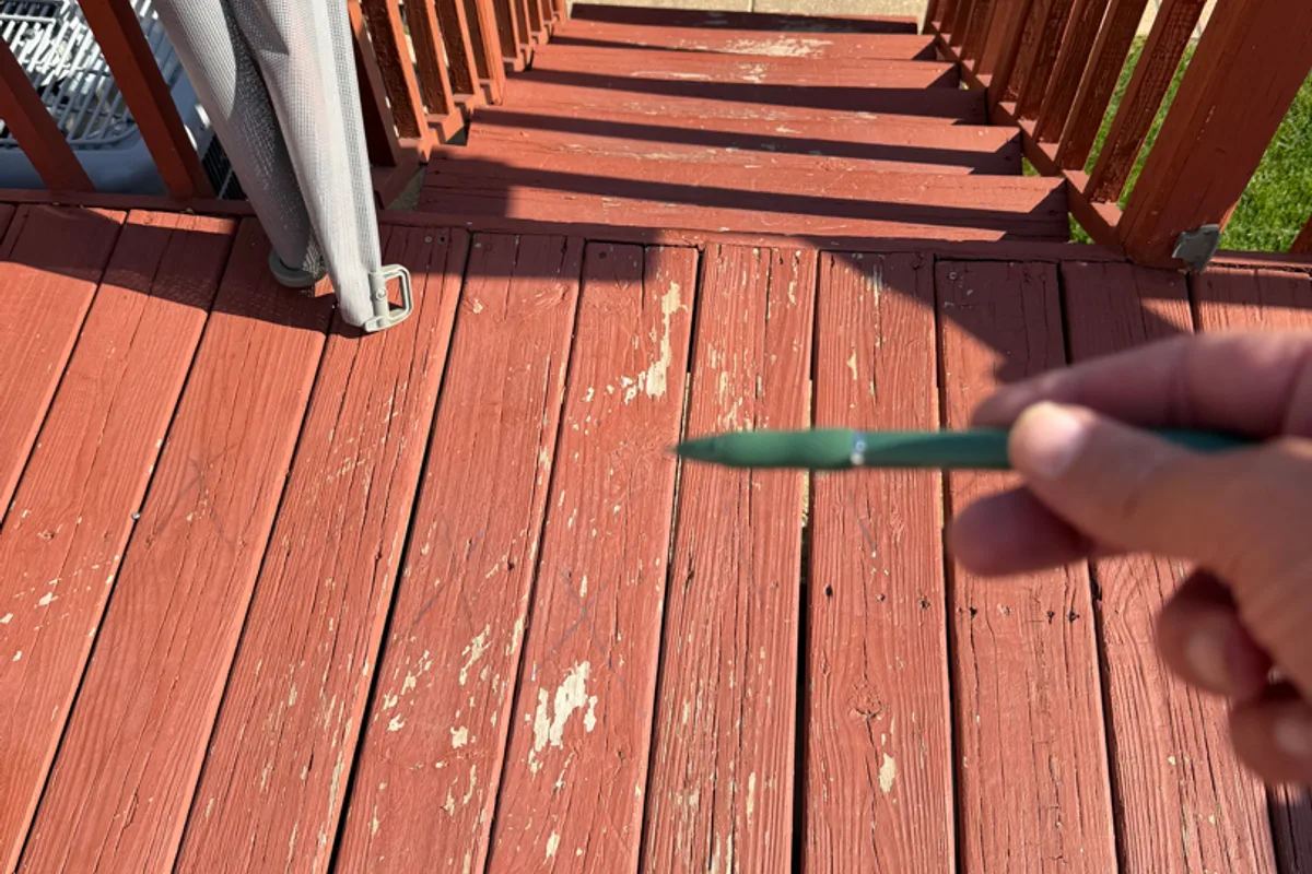 Deck Restoration before — Chicago IL home