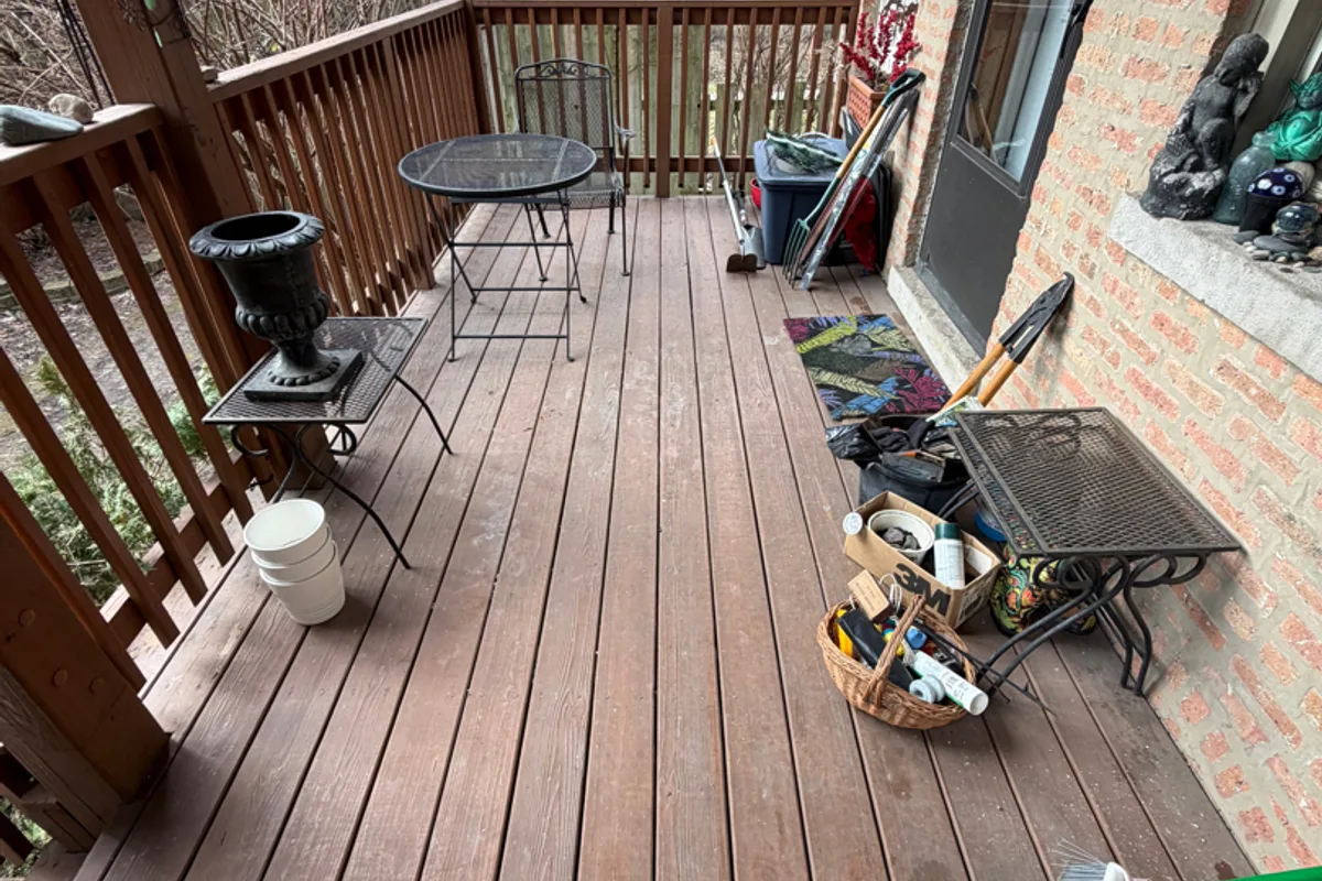 Deck Restoration before — Chicago IL home