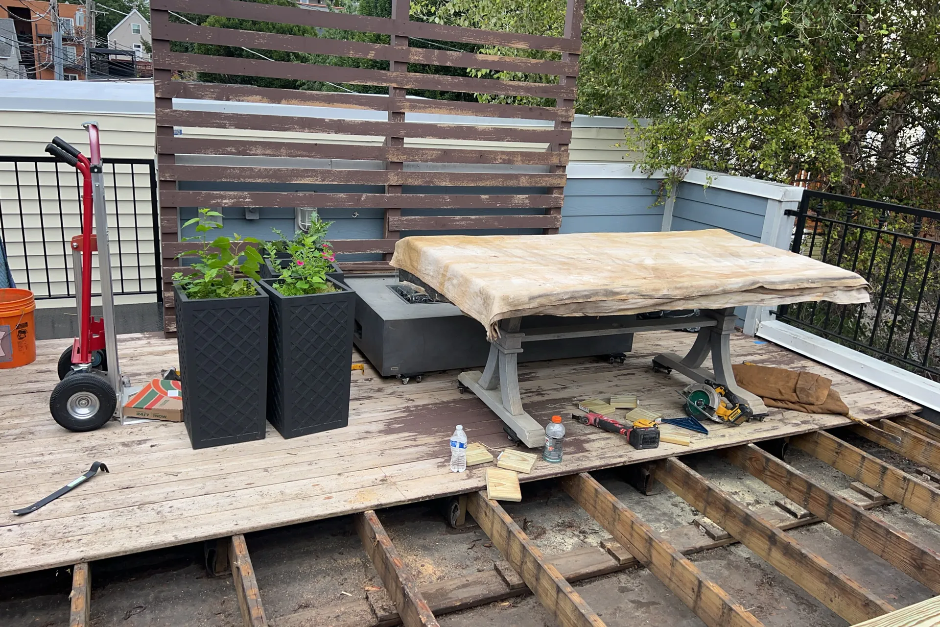 Deck Restoration before — deck in Chicago, IL