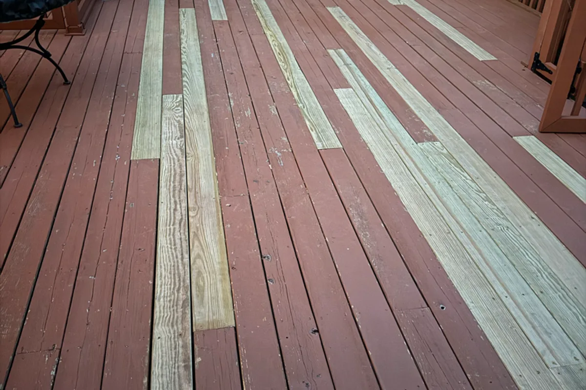Deck Restoration before — Highland Park IL home