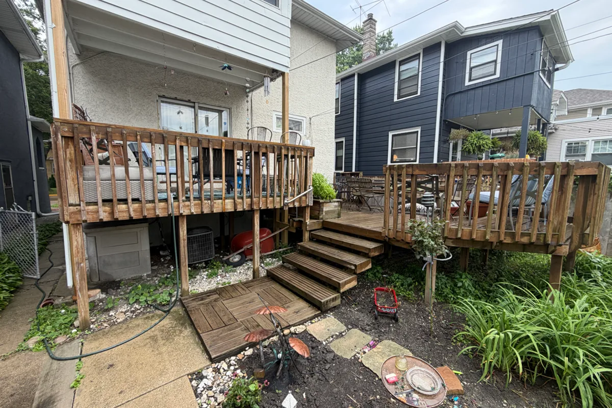Deck Restoration before — deck in Oak Park, IL