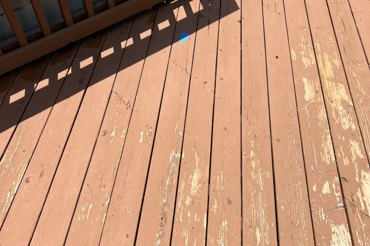 Deck Restoration before — Vernon Hills IL home