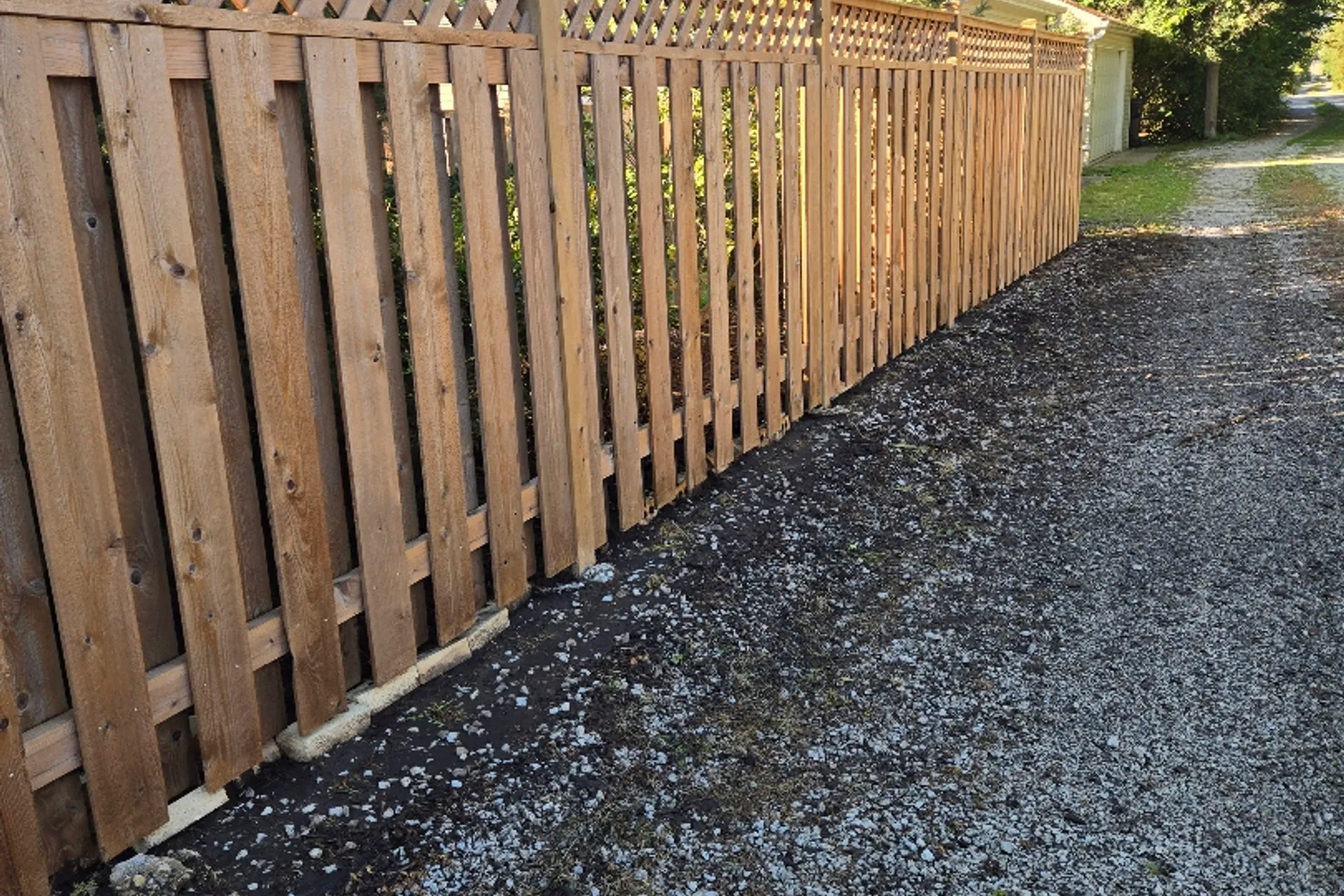 Wood Fence Restoration before — fence in Skokie, IL