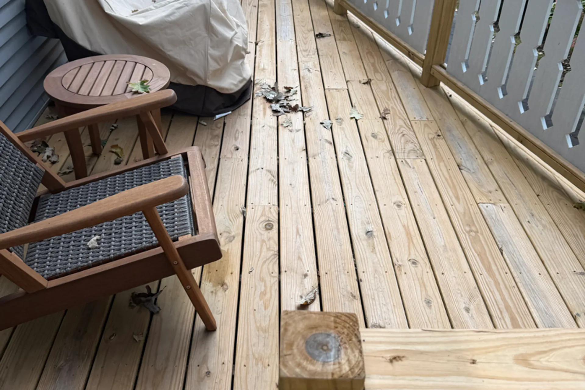 Structural Deck Repairs before — deck in Downers Grove, IL