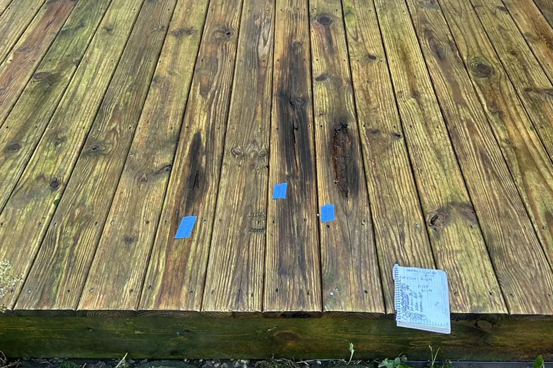 Structural Deck Repairs before — deck in Libertyville, IL